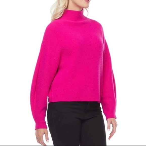 Worthington Pink Cowl Neck Sweater with Relaxed Fit - Picture 2 of 6
